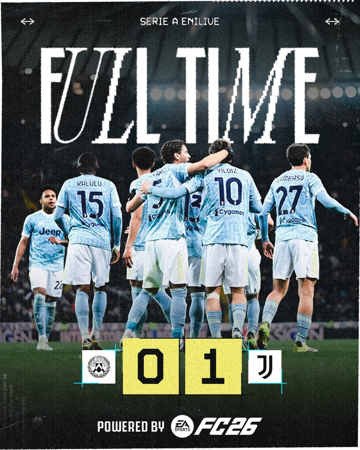 尤文客场1-0小胜乌迪内斯 卡卢卢全场首发助胜