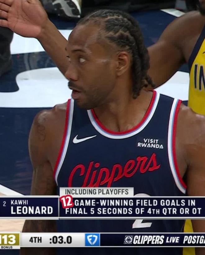 快船四连胜登西部第八 伦纳德准绝杀掀翻步行者